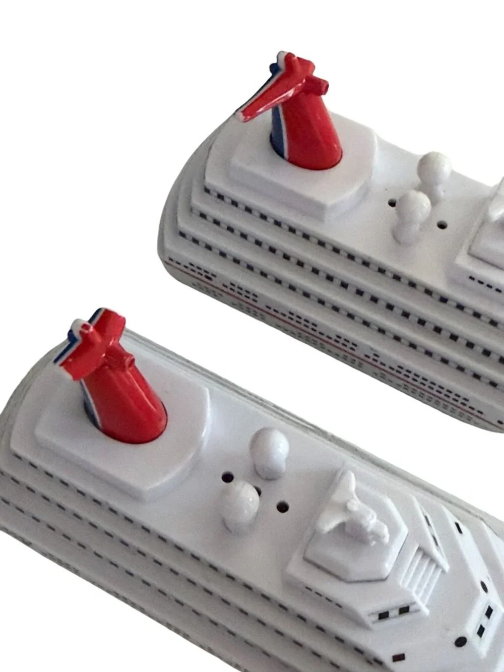 Carnival Cruise Ship Pull Back Toy Lot of 2 Light Up Horn Sound Ships Broken Fin